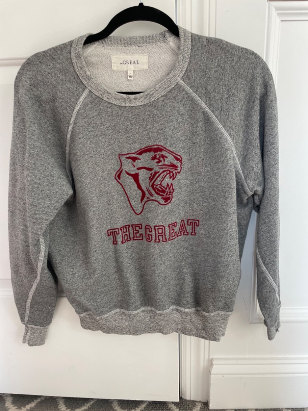 THE GREAT. COLLEGE SWEATSHIRT WITH JAGUAR GRAPHIC SIZE 0! - Picture 4 of 7
